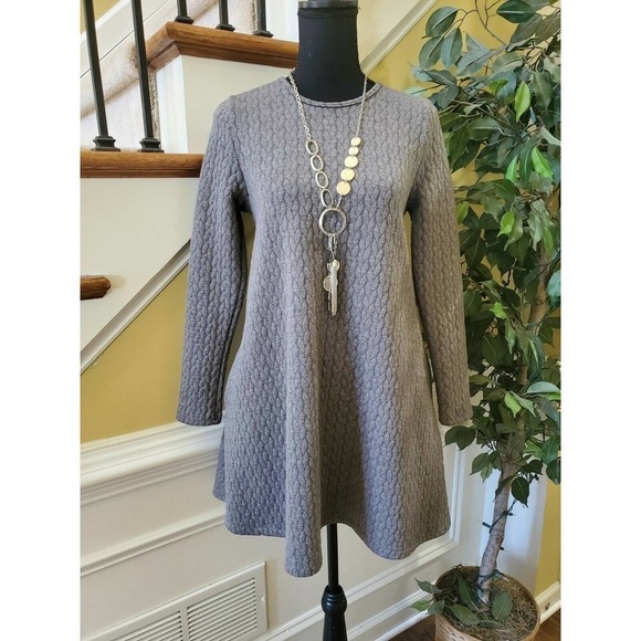 Fantastic Fawn Gray Tunic Mini Dress Size Small - Picture 1 of 11